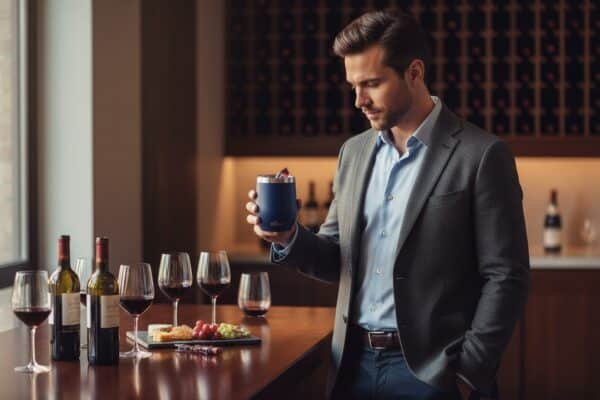 Wine Tumblers with Lid, 12 oz Stainless Steel Stemless Wine Glasses Double Wall Vacuum Travel Insulated Cup for Coffee, Drinks, Champagne, Beverage, Background