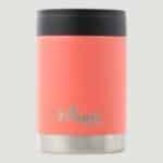 12 oz Stainless Steel Insulated Powder Coated Can Cooler Tropic Peach