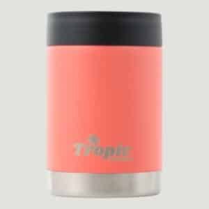 12 oz Stainless Steel Insulated Powder Coated Can Cooler Tropic Peach