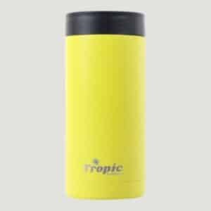 16 oz Stainless Steel Insulated Powder Coated Can Cooler Yellow