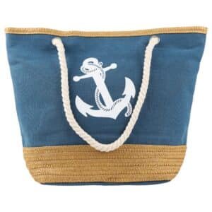 Canvas beach tote hand bag with Anchor Print