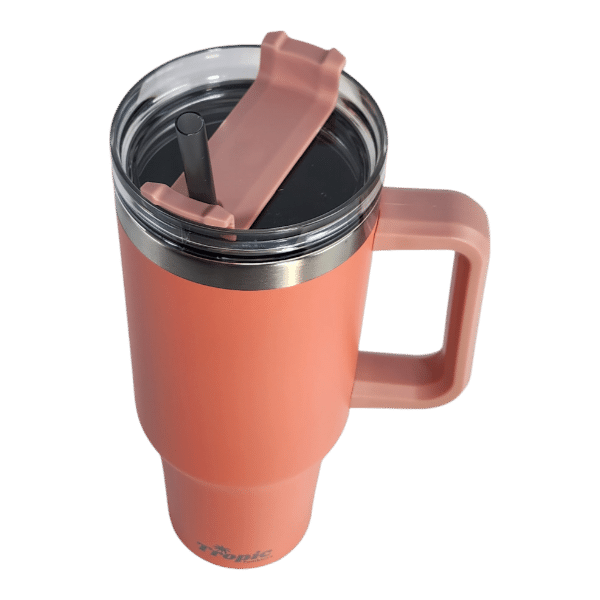 40oz Tropic Peach Beach Quencher White Background 2