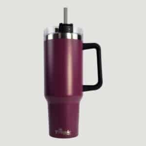 40oz Stainless Steel Tumbler with handle Double Wall Vacuum Insulated Tumbler, Tropic Plum Purple