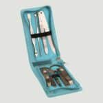 GFT811 - 7-Piece Teal Laserable Leatherette Manicure Gift Set