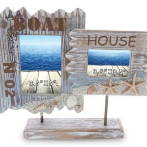 Coastal Horizon Photo Frames Stand 3.5X5 & 3.5X2.5 – Nautical Decor