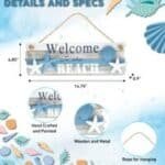 Aqua Sky Welcome to the Beach Sign