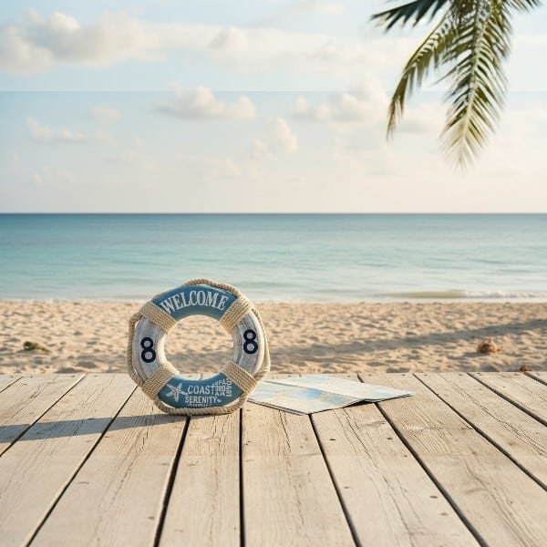 Aqua Sky Life Ring Welcome Sign – Nautical Decor2 Aqua Sky Life Ring Welcome Sign – Nautical Decor2