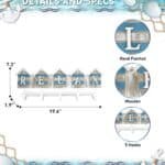 Aqua Sky Relax Beach House 5 Hook Wall Accent – Nautical Decor