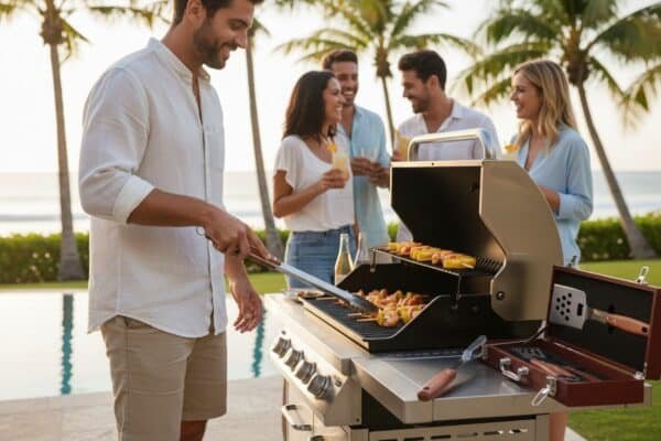 3-Piece Rosewood BBQ Set Background