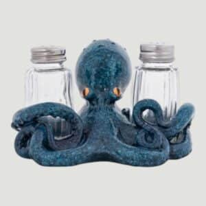 Blue Octopus Salt & Pepper Set