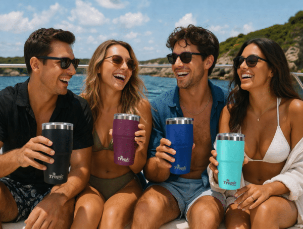 Stainless Steel Insulated Stackable tumbler background