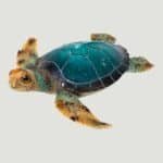 Blue Polystone Turtle Figurine