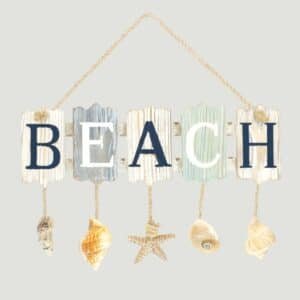 Aquarius Beach Shells Sign Wall Accent
