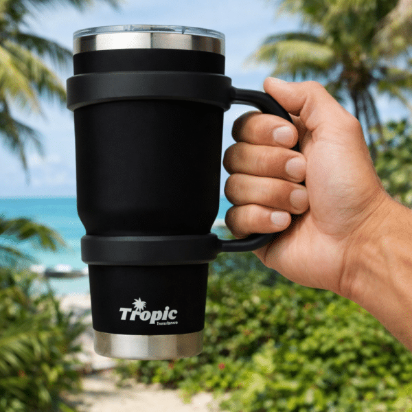 30oz double ring handle background