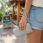 Leatherette Wallet with Strap background