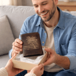 Trifold wallet background