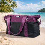 The Tropic expandable fashion wet and dry Beach Bag Background