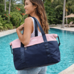 The Tropic expandable fashion wet and dry Beach Bag Background