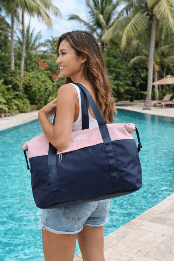 The Tropic expandable fashion wet and dry Beach Bag Background