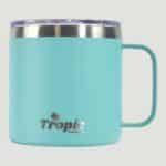 14oz Coffee Mug Vacuum Insulated Mug with Lid Double Wall Stainless Steel Travel Tumbler Cup Coffee Outdoor Powder Coated Sea Foam