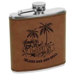 6 oz. Leatherette Stainless Steel Flask