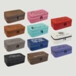 7 1/2" X 4 1/2" Laserable Leatherette Jewelry Box All