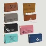 GFT2420SET - 4 3/4" x 3 1/8" Laserable Leatherette Pill Box Sample Set