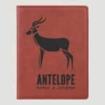 4 1/4" x 5 1/2" Rose Laserable Leatherette Passport Holder