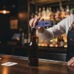 1 1/2" x 7" Leatherette Bottle Opener background