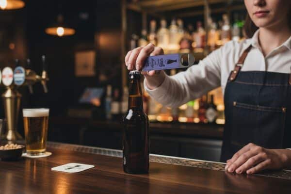 1 1/2" x 7" Leatherette Bottle Opener background