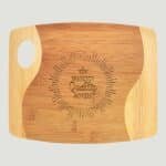GFT890 - 11" x 9" x 5/16" Bamboo Two Tone Cutting Board with Handle