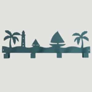 Metal Harbor Scene Wall Hooks