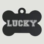 Bone Pet Tag Black 1 1/4 x 3/4