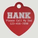 Heart Pet Tag Red