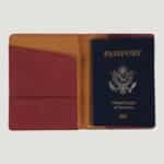 4 1/4" x 5 1/2" Rose Laserable Leatherette Passport Holder