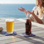 4" x 4" Square Bottle Opener Coaster background