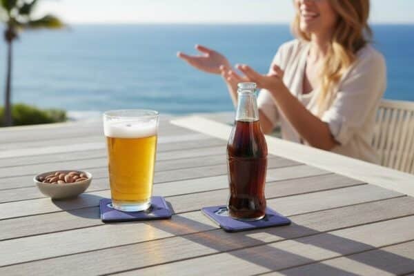 4" x 4" Square Bottle Opener Coaster background