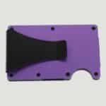 RFID Blocking Money Clip Aluminum Slim Metal Pocket Wallet Credit Card Holder Purple
