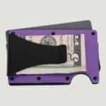 RFID Blocking Money Clip Aluminum Slim Metal Pocket Wallet Credit Card Holder Purple