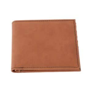 Leatherette Bi-Fold Wallet w/Flip ID Display
