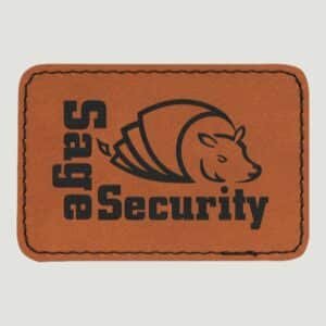 PTH102 - 3" x 2" Rectangle Rawhide Leatherette Patch