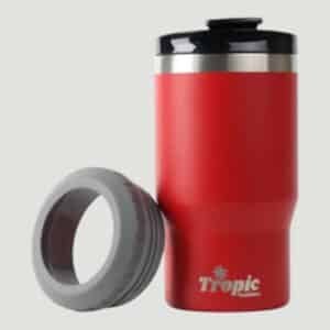 14oz Can Cooler with Multi Function Lid Custom Insulated Tumbler for Beer Mug Bulk Coffee Cup Red