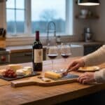 SLT081 - 17 1/2" x 6" Acacia Wood/Slate Serving Board with Two Tools background