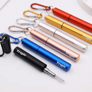 Reusable Collapsible Portable Foldable Metal Straw Stainless Steel Drinking