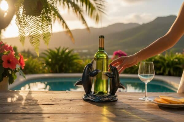 Twin Dolphin Bottle Holder Background