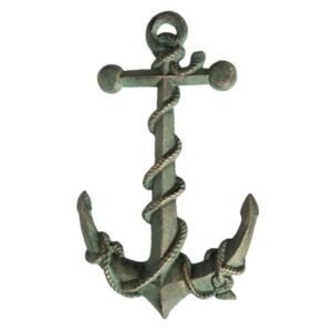 16 1/2" High Verdigris Finish Wall Anchor