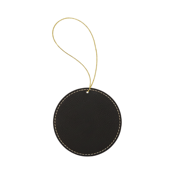 round black gold ornament 3 3/4