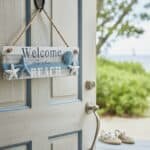 Aqua Sky Welcome to the Beach Sign