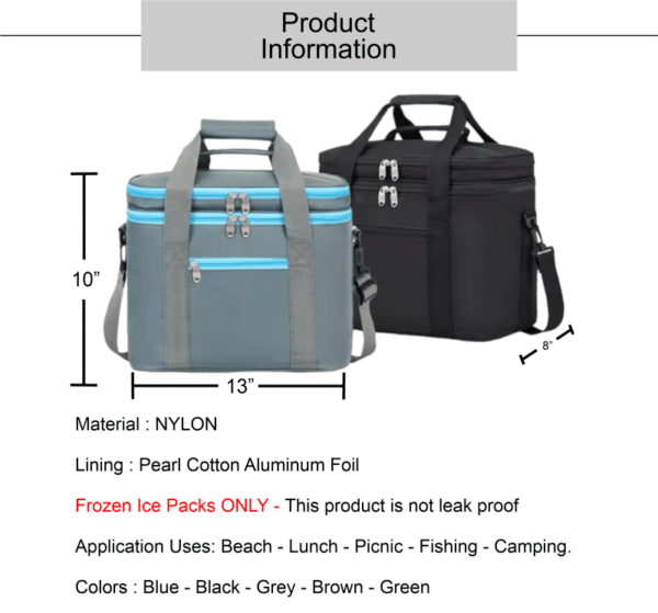 Cooler Beach Bag Tote info