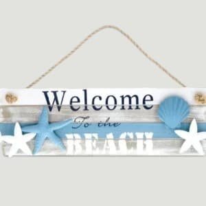 Aqua Sky Welcome to the Beach Sign